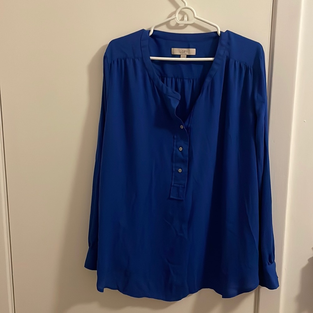 LOFT royal blue blouse